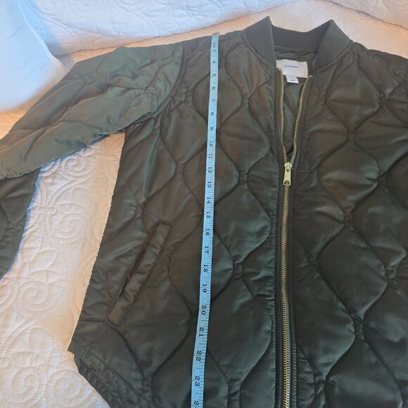 Old Navy Quilted Zip Jacket Womens Medium M Excellent Condition Green - Picture 2 of 12